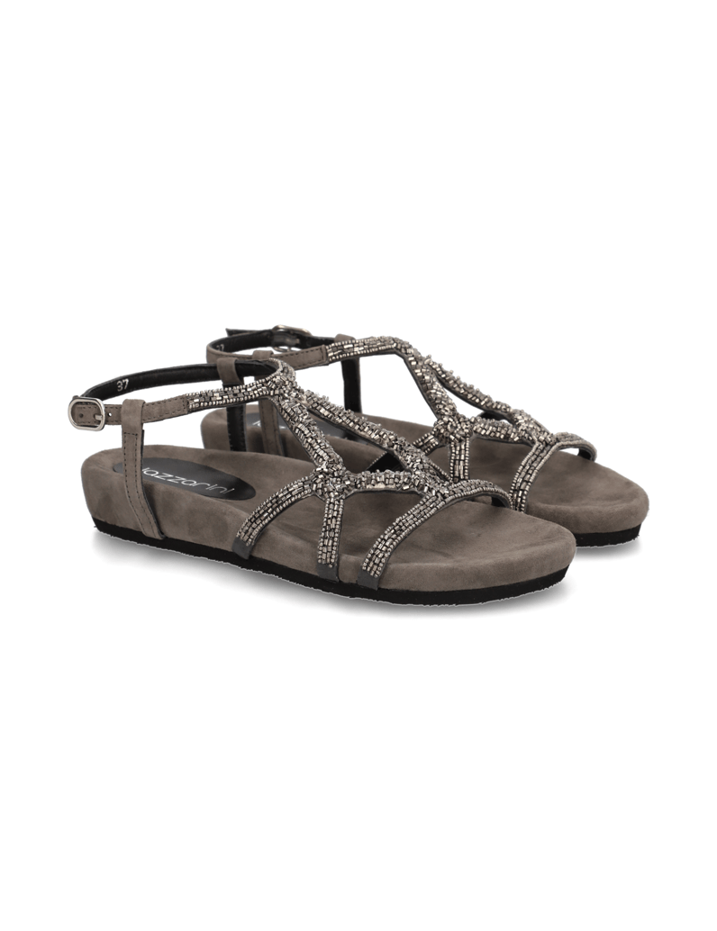 Lazzarini-Veloursleder-Sandale-grau
