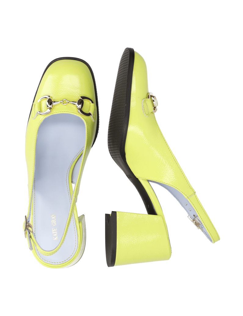Kate-Gray-Lackleder-Slingpumps-gelb
