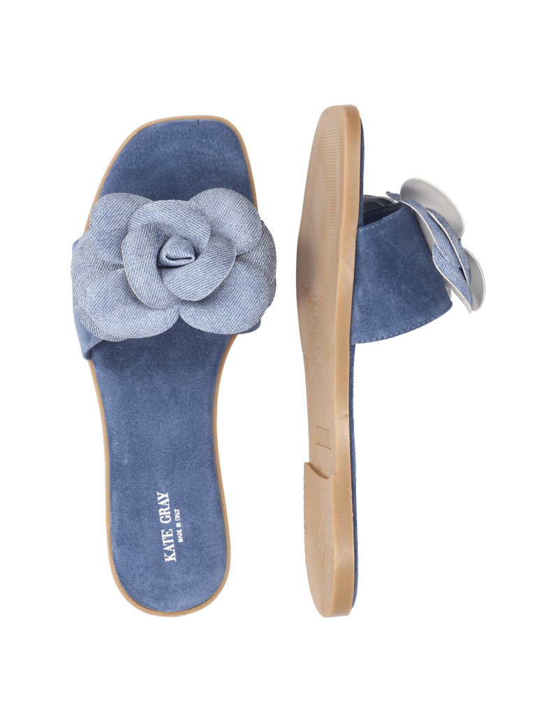 Kate-Gray-Veloursleder-Pantoffel-blau