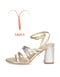 Silvia Schneider Glattleder Sandale gold