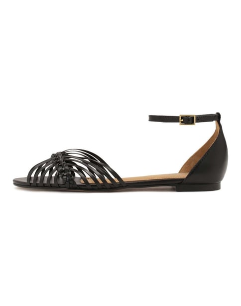 Flache Sandalen mit integriertem Absatz