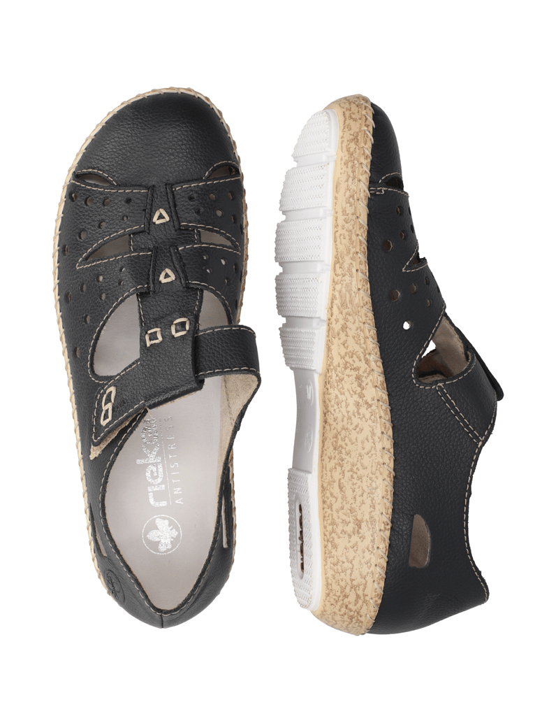 Rieker-Glattleder-Slipper-sportiv-blau