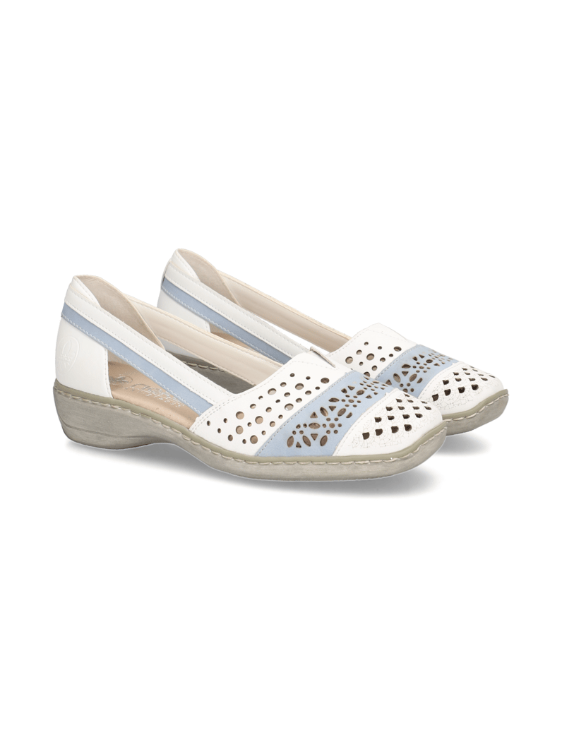 Rieker-Glattleder-Ballerina-weiss