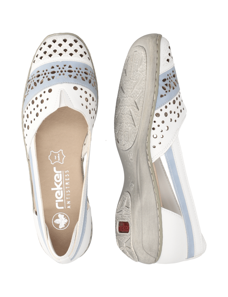 Rieker-Glattleder-Ballerina-weiss