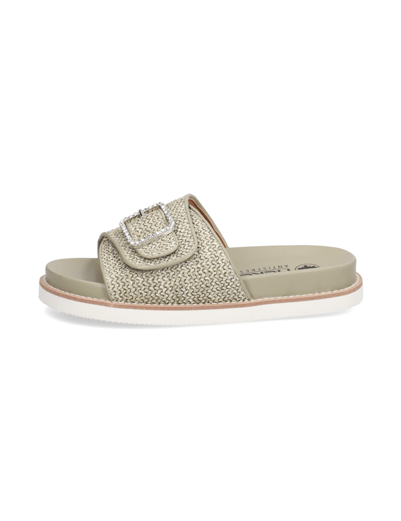 Rieker-Textil-Pantoffel-grün