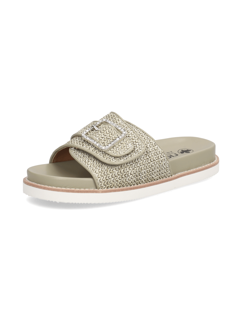 Rieker-Textil-Pantoffel-grün