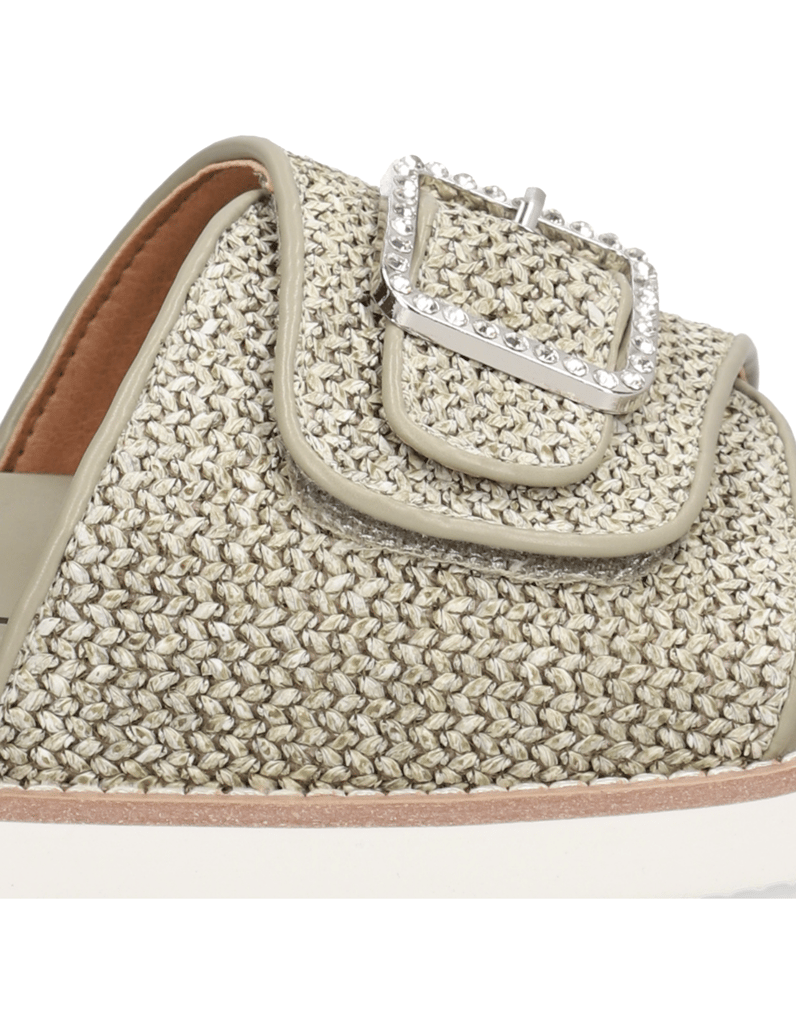 Rieker-Textil-Pantoffel-grün