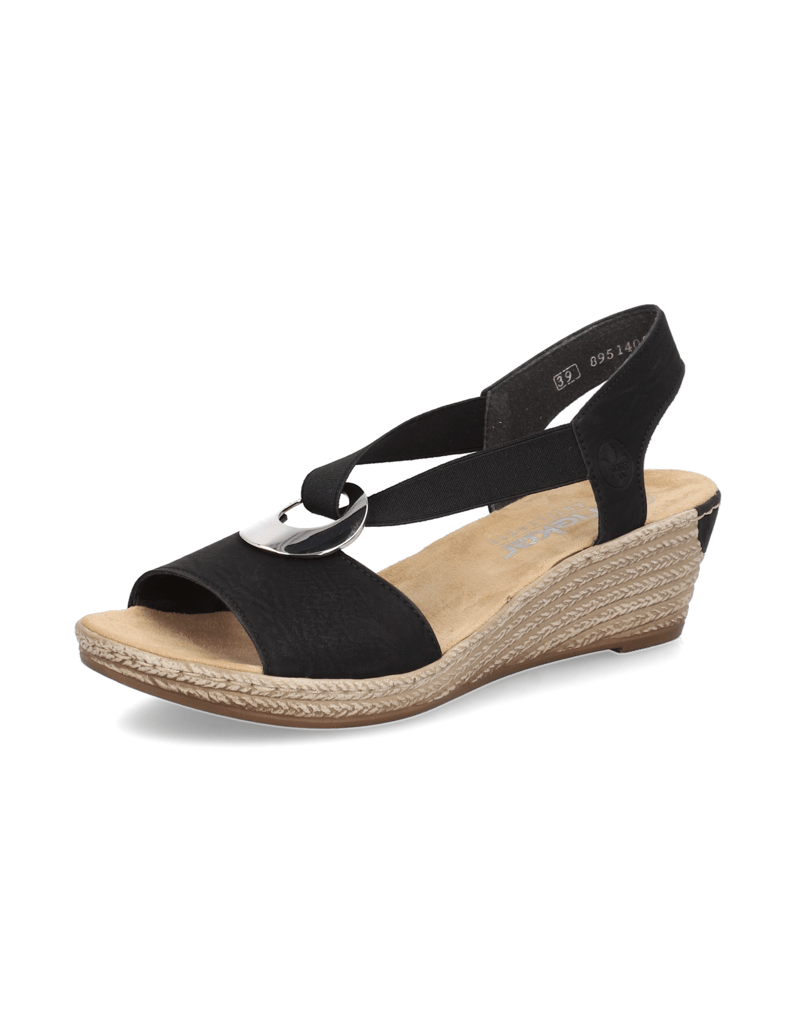 Rieker-Keilsandalen-schwarz
