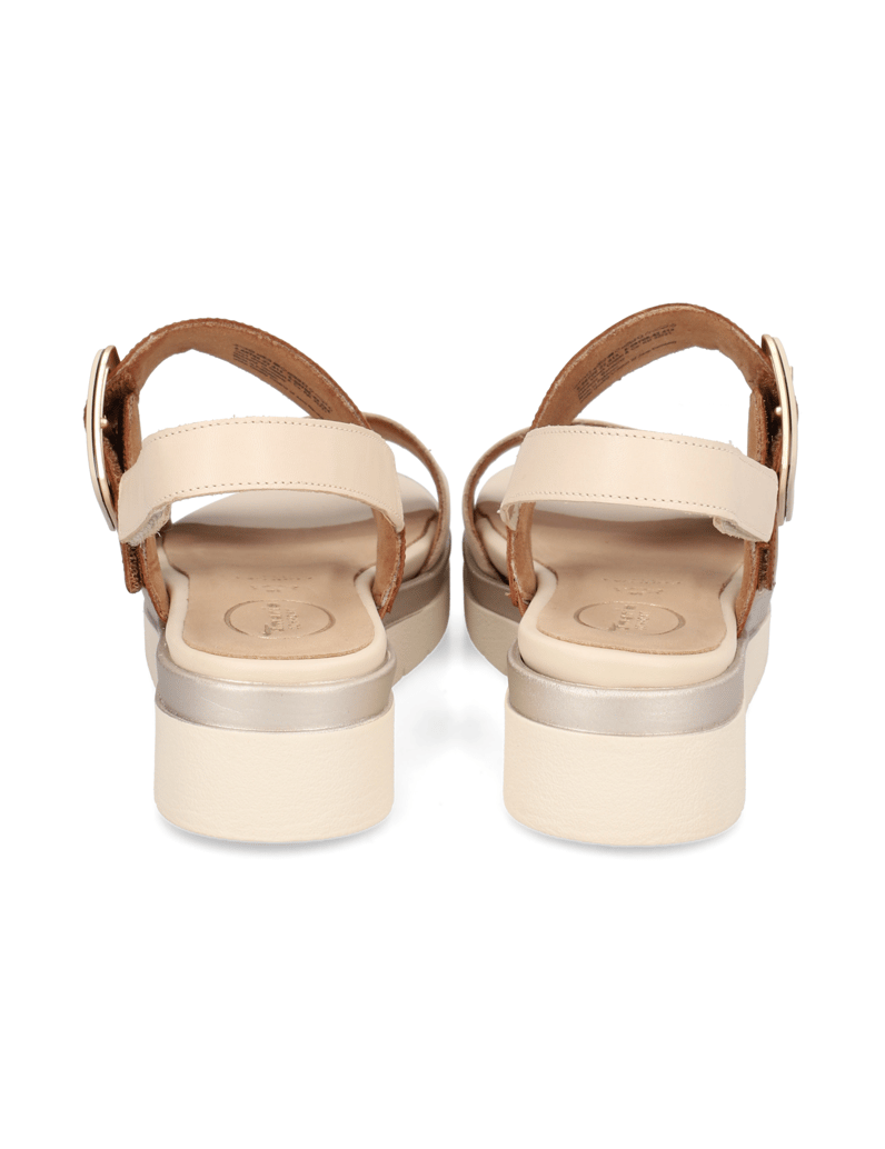 TAMARIS-Comfort-Glattleder-Keilsandale-beige