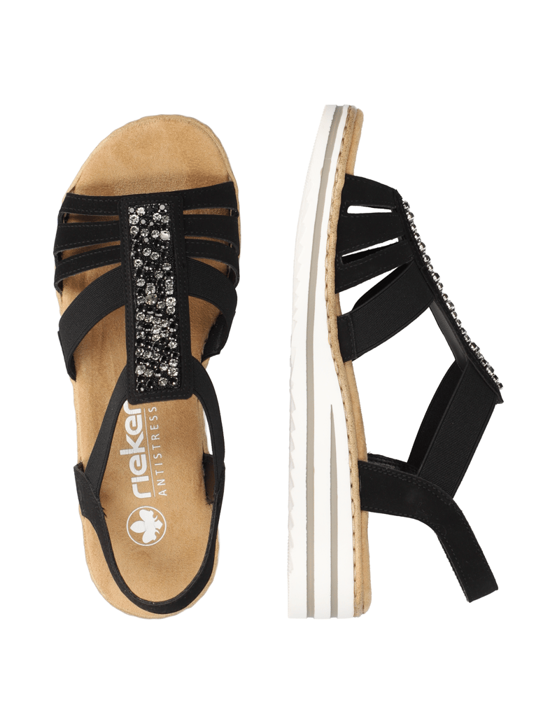 Rieker-Sandale-schwarz