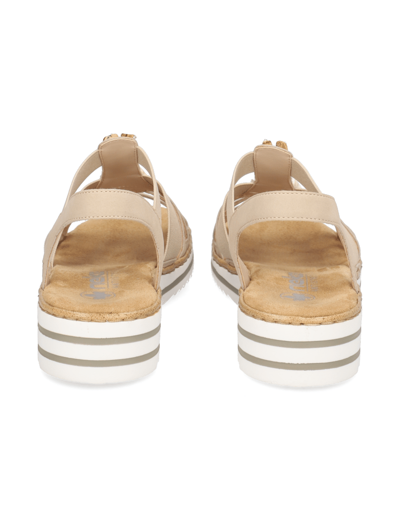 Rieker-Keilsandale-beige