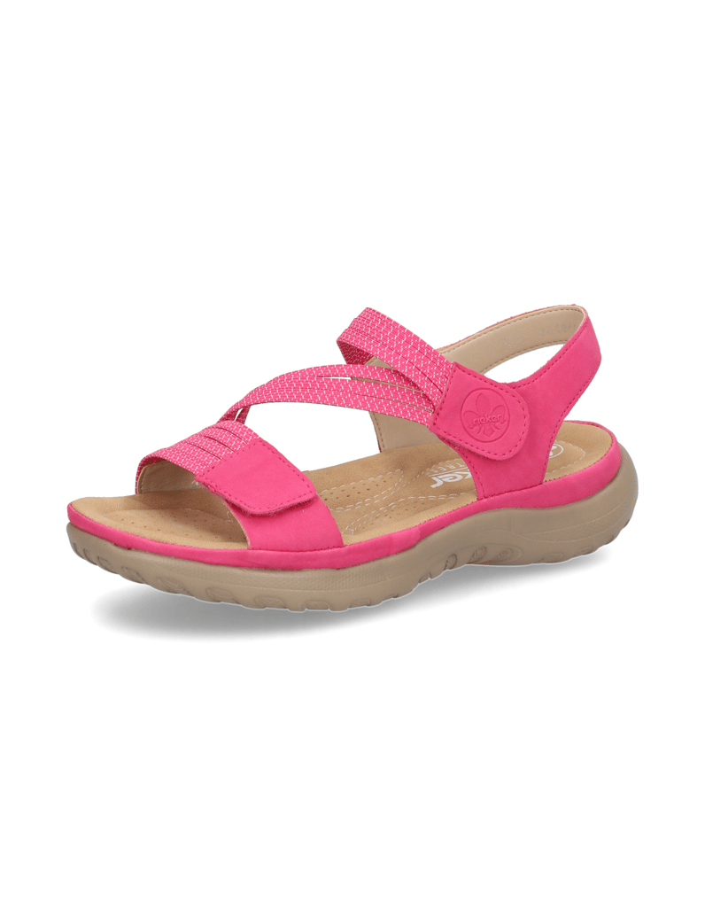 Rieker-Lederimitat-Sandale-pink