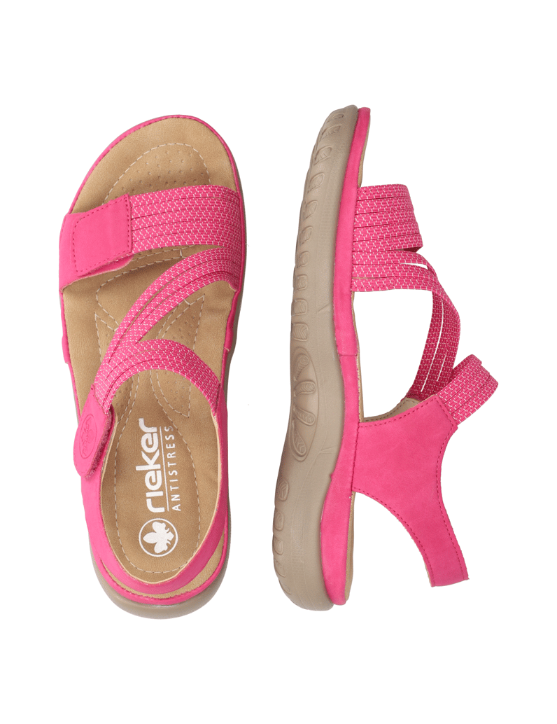 Rieker-Lederimitat-Sandale-pink