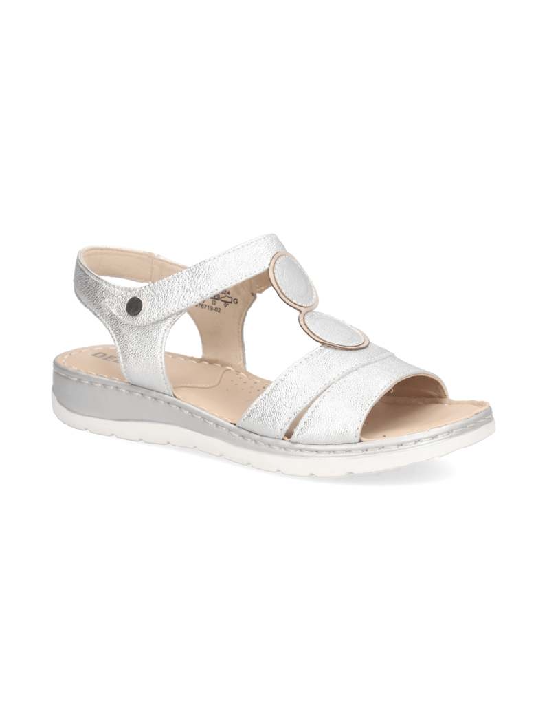 DELKA-Sandale-silber