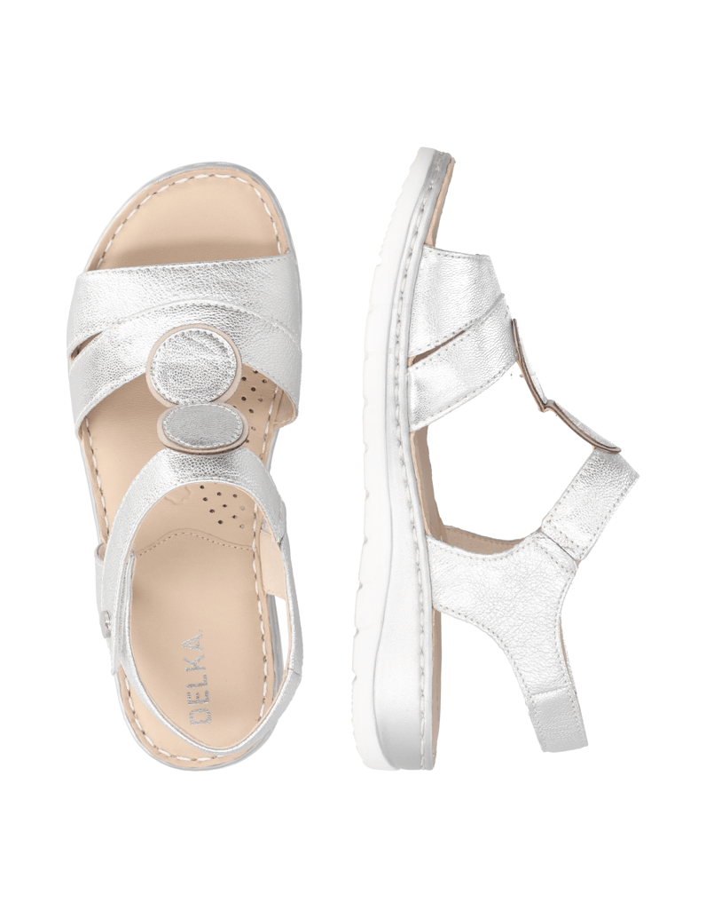 DELKA-Sandale-silber