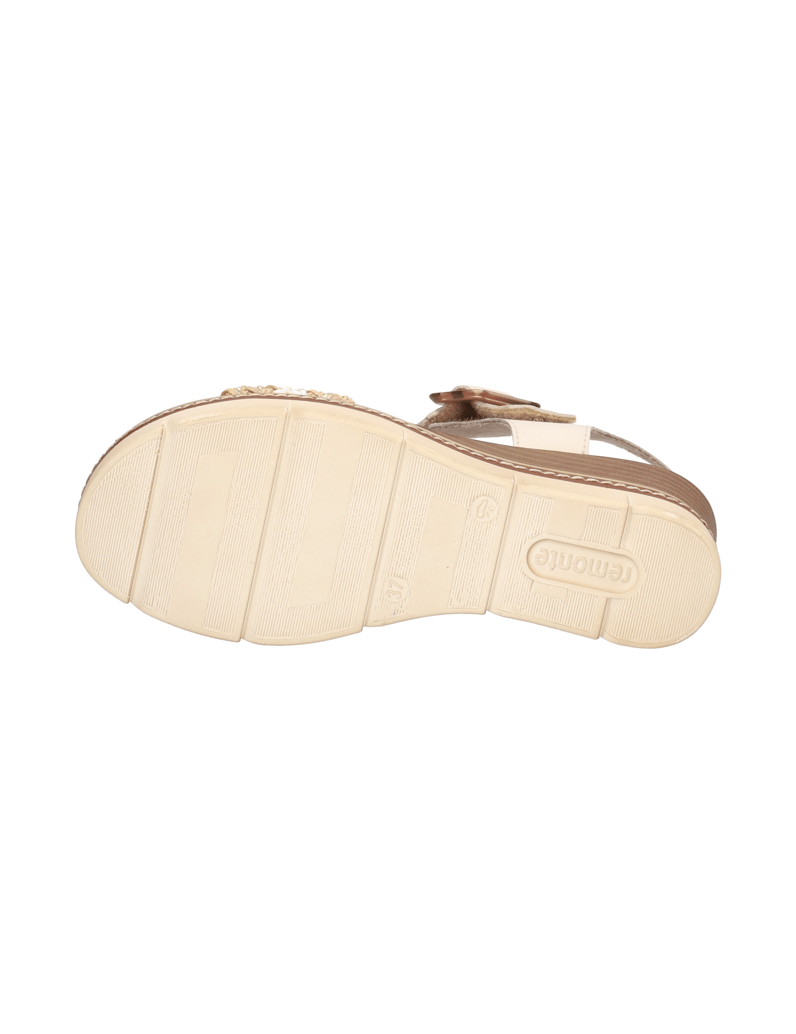 Remonte-Lederkombination-Keilsandale-beige
