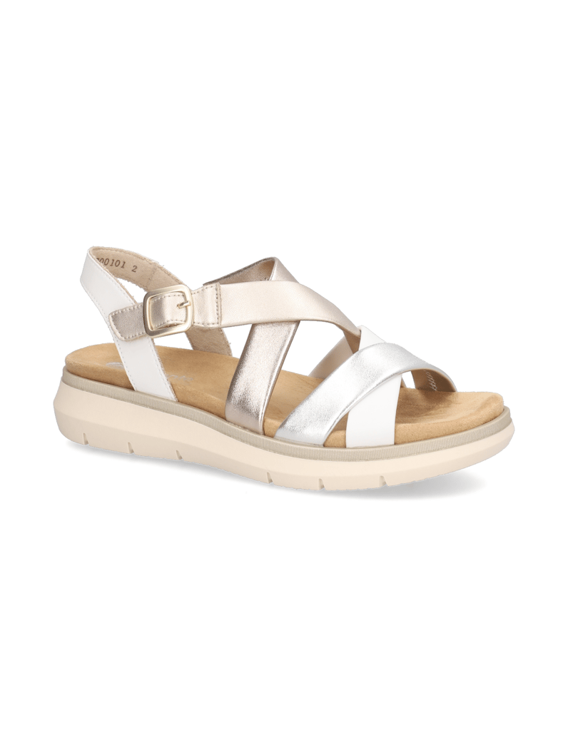 Remonte-Lederkombination-Sandale-multicolor