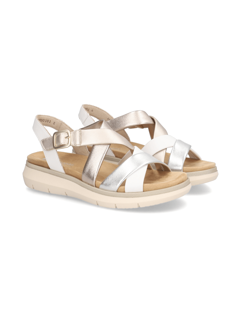Remonte-Lederkombination-Sandale-multicolor