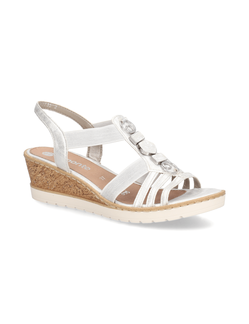 Remonte-Keilsandale-beige