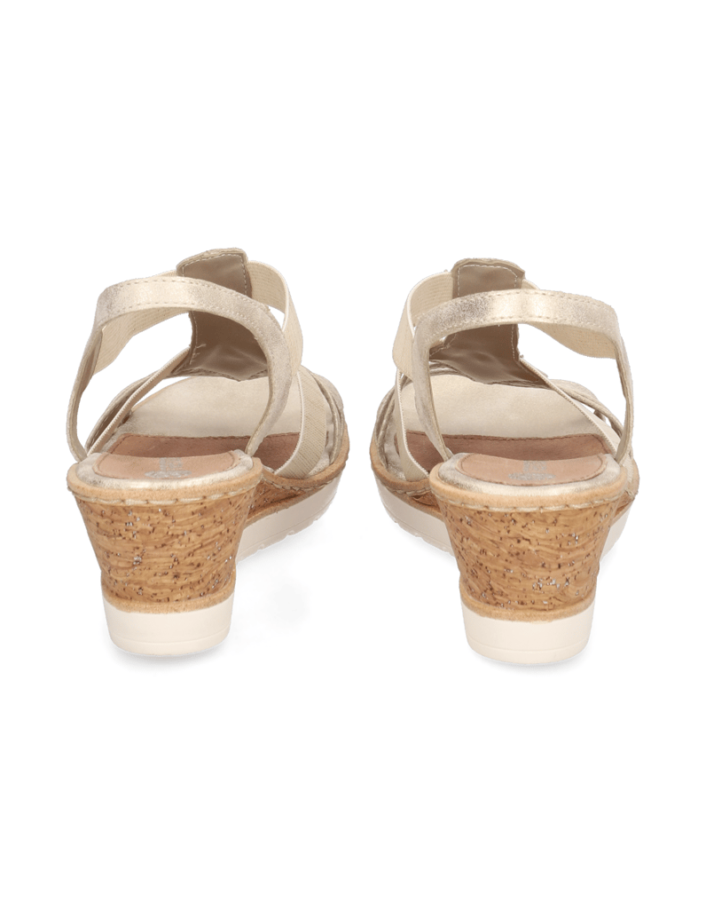 Remonte-Keilsandale-beige