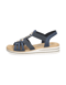 Rieker Lederimitat Sandale blau