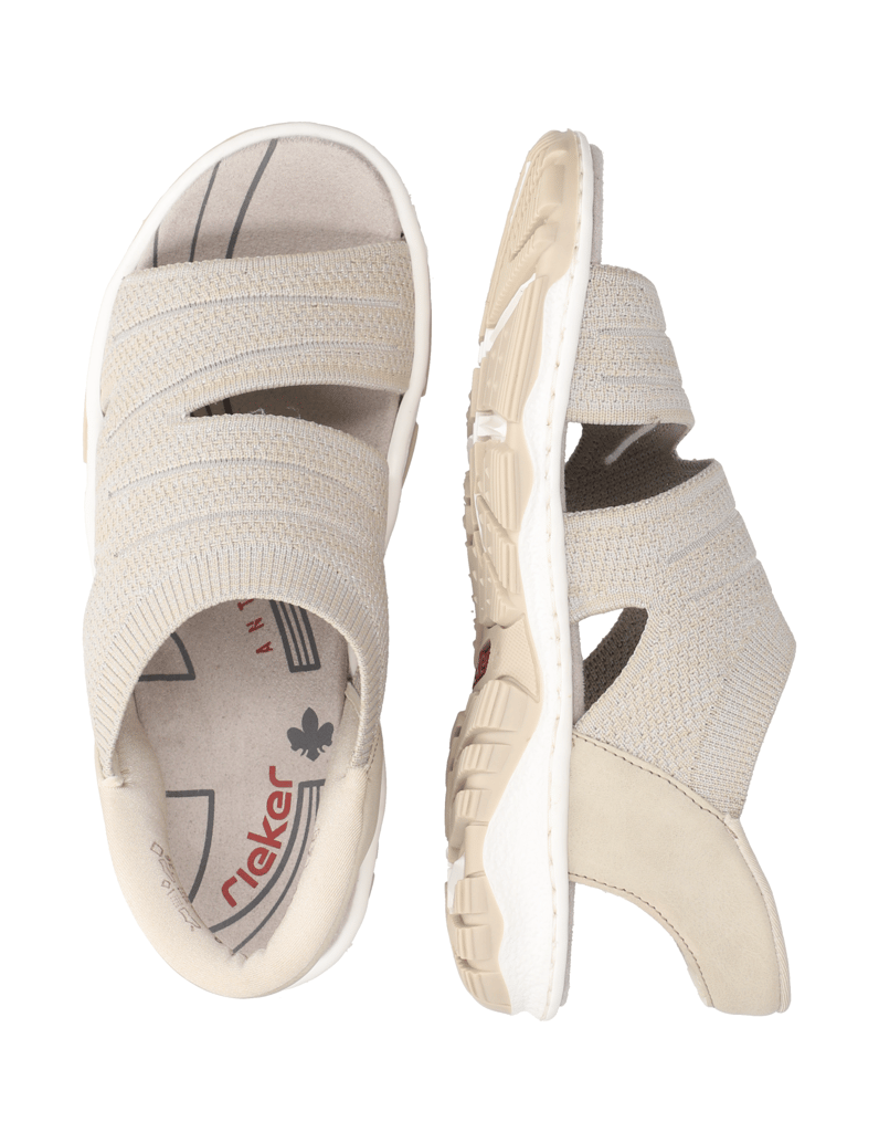 Rieker-Textil-Sandale-beige