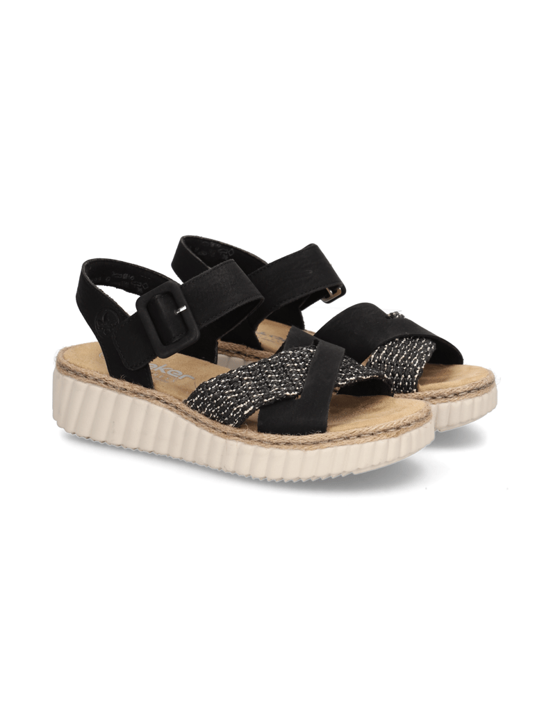 Rieker-Sandale-schwarz