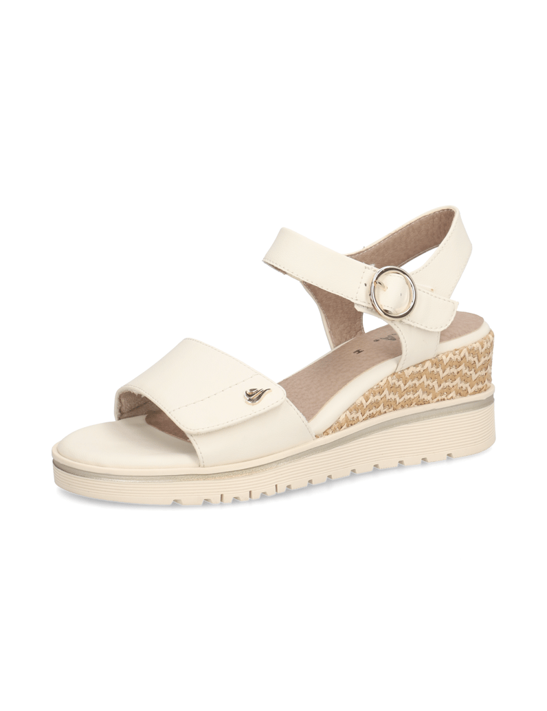 DELKA-Keilsandale-beige