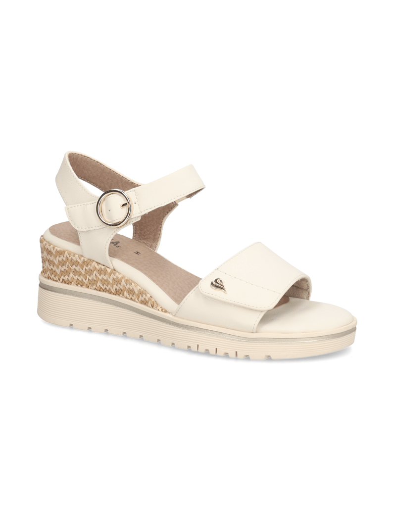 DELKA-Keilsandale-beige