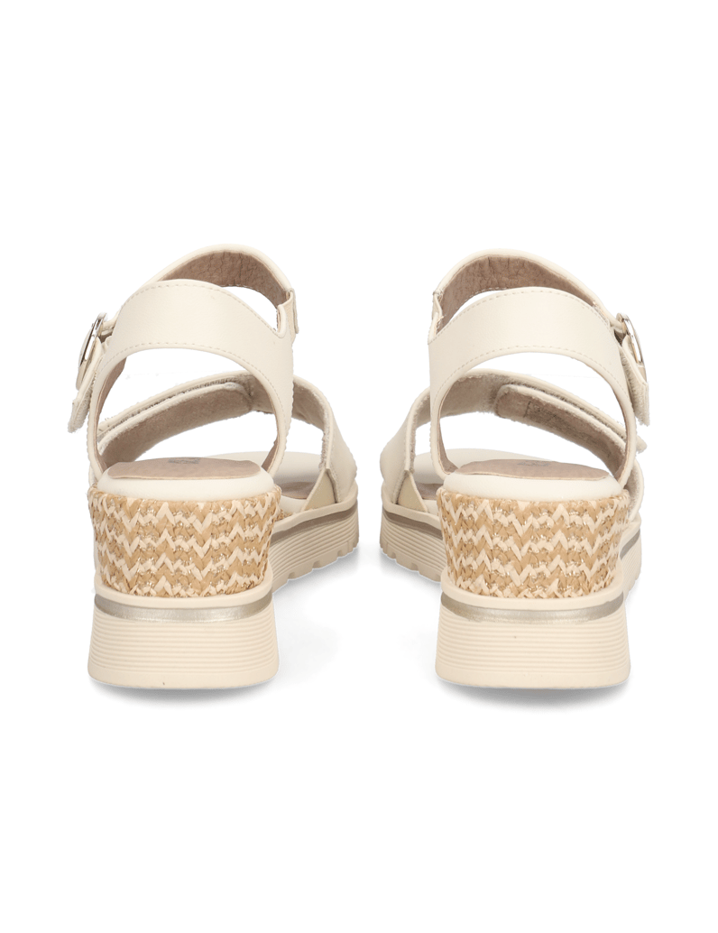 DELKA-Keilsandale-beige