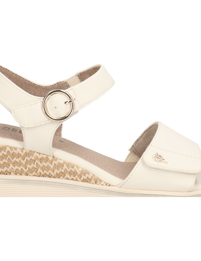 DELKA-Keilsandale-beige