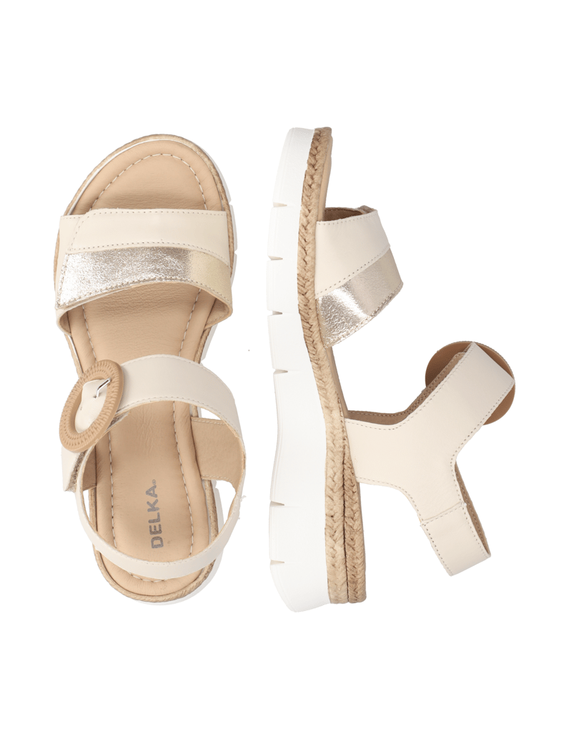 DELKA-Sandale-beige