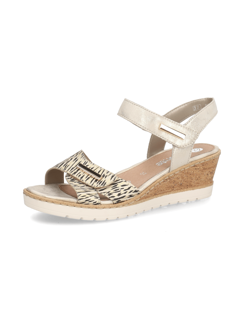 Remonte-Keilsandale-beige