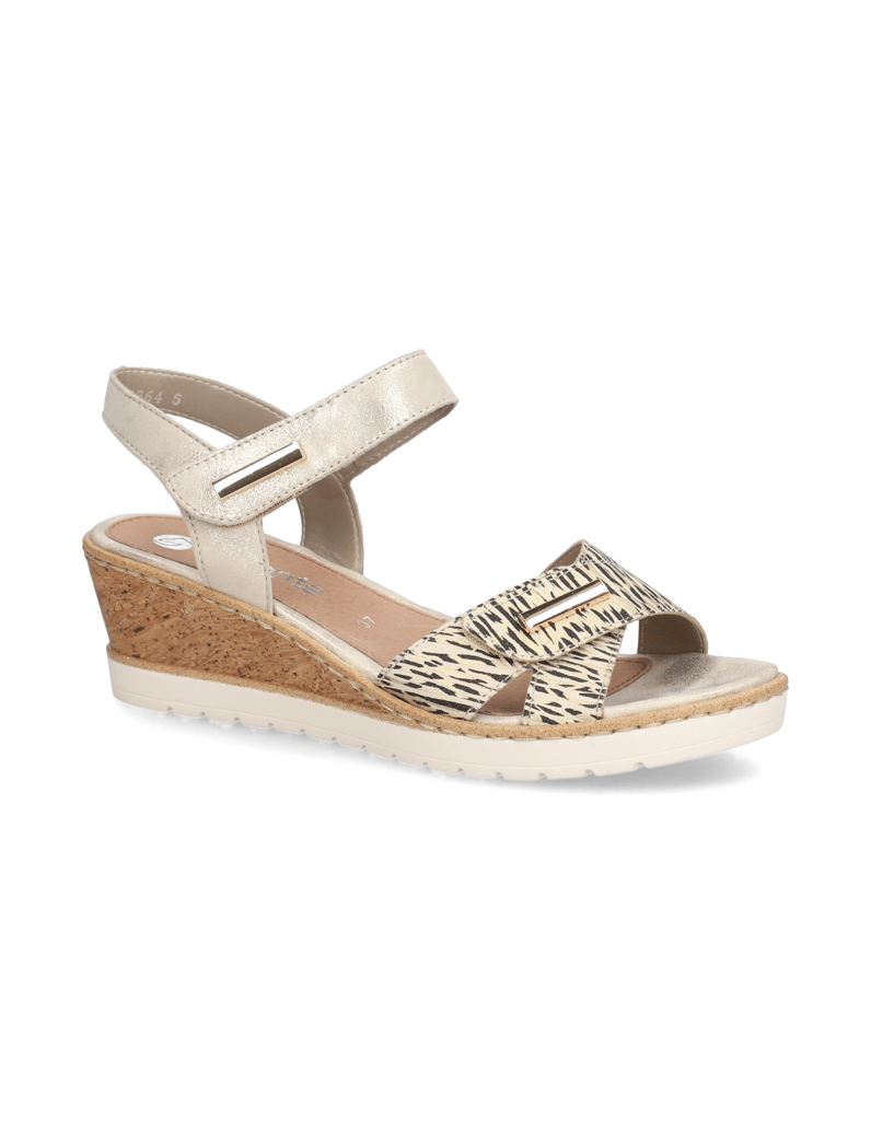 Remonte-Keilsandale-beige
