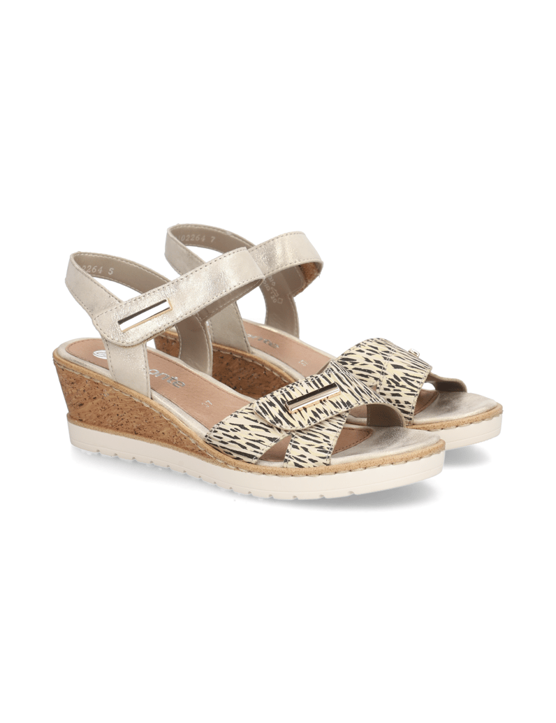 Remonte-Keilsandale-beige