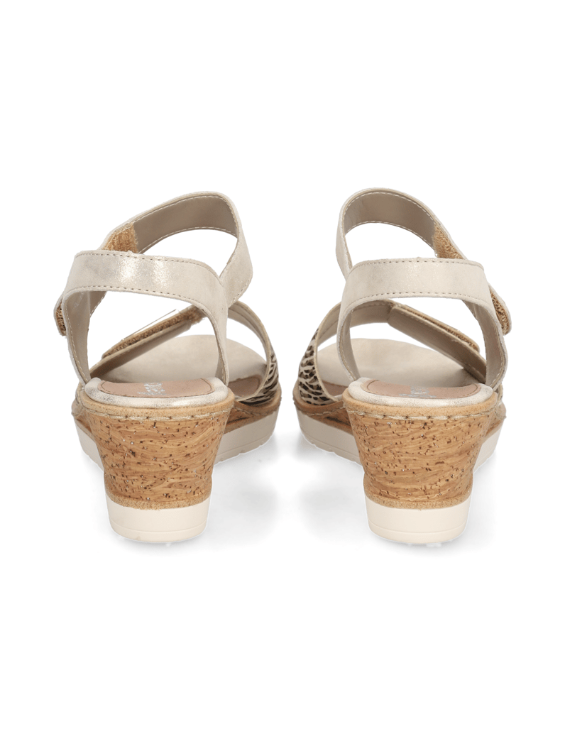 Remonte-Keilsandale-beige