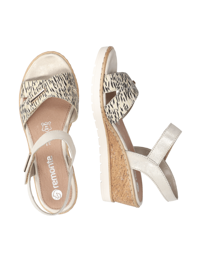 Remonte-Keilsandale-beige