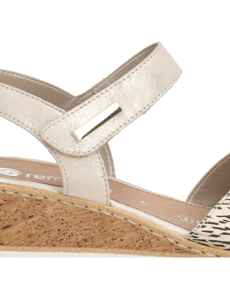 Remonte-Keilsandale-beige