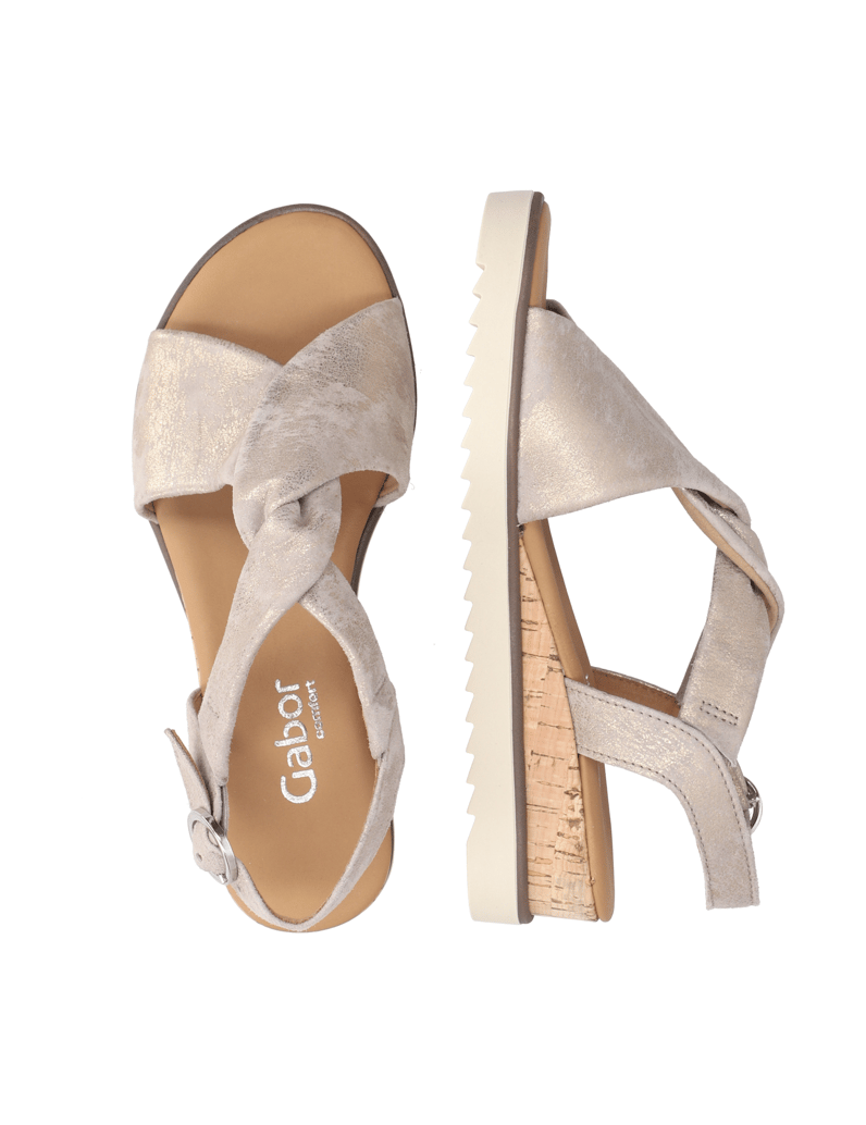 Gabor-Nubukleder-Sandale-silber