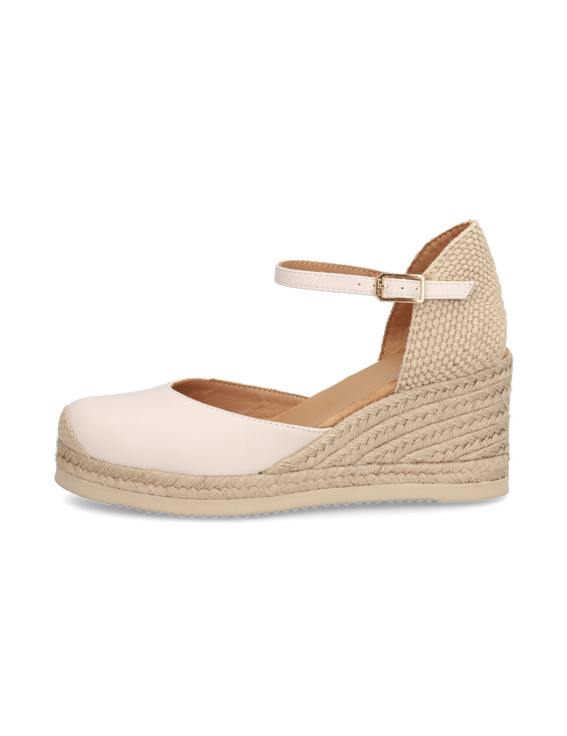 Unisa-Veloursleder-Keilsandale-beige