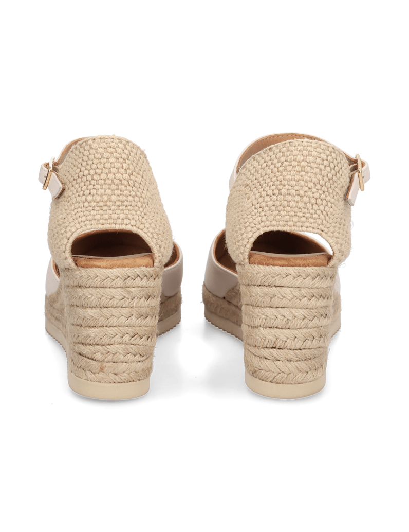 Unisa-Veloursleder-Keilsandale-beige