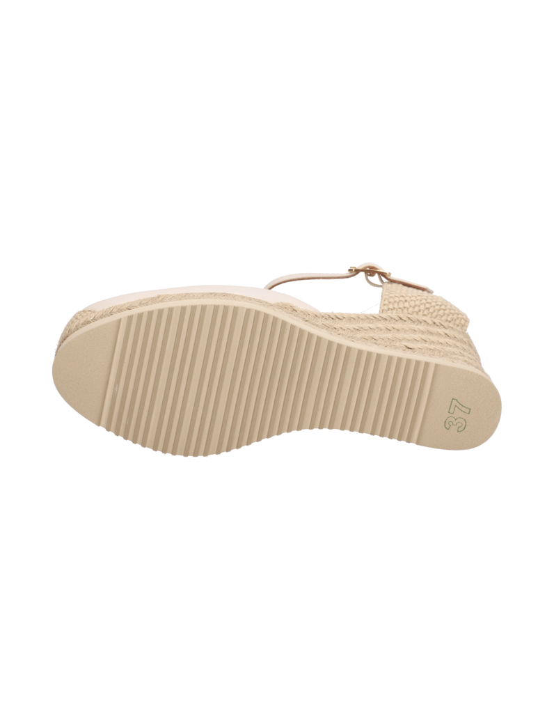 Unisa-Veloursleder-Keilsandale-beige