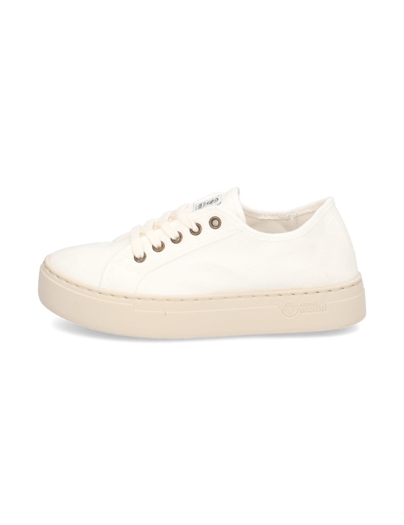 Natural-World-Baumwolle-Sneaker-weiss