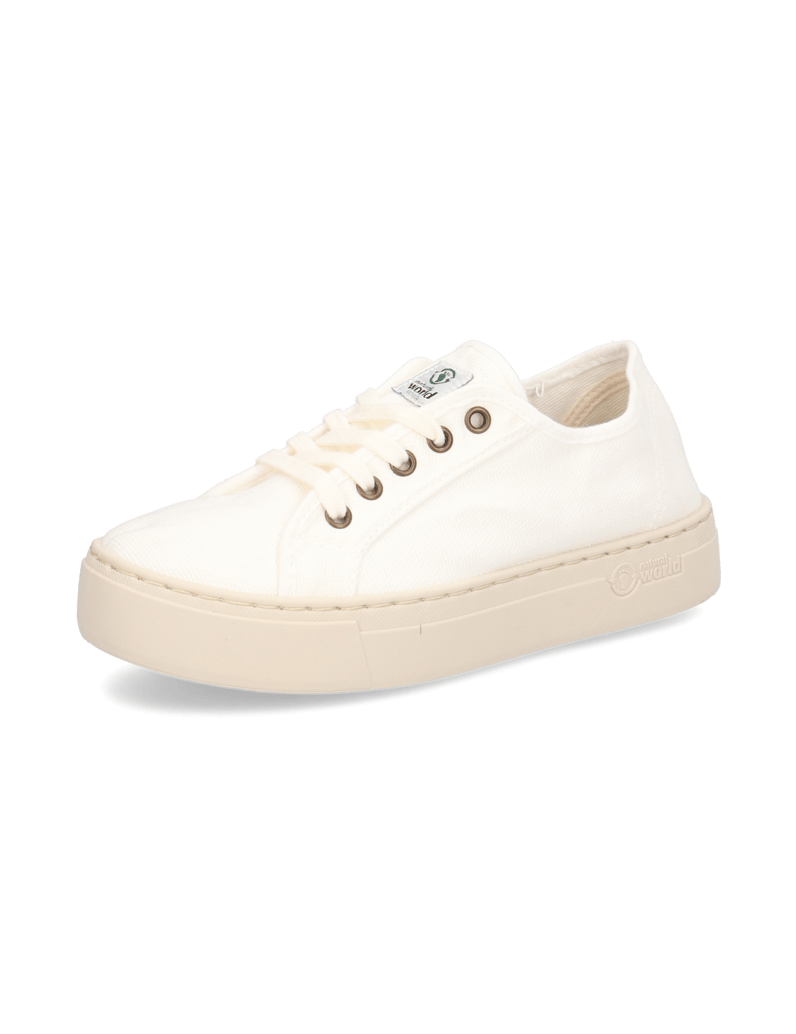 Natural-World-Baumwolle-Sneaker-weiss