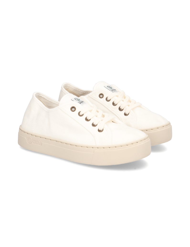 Natural-World-Baumwolle-Sneaker-weiss
