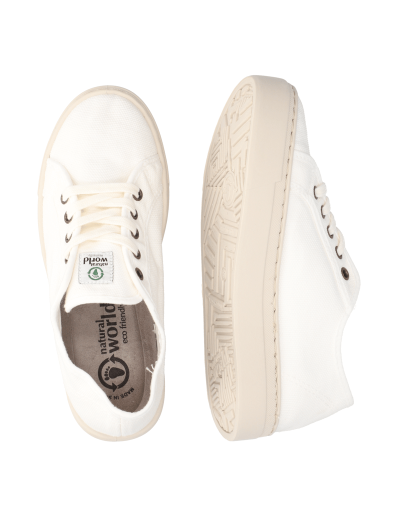 Natural-World-Baumwolle-Sneaker-weiss