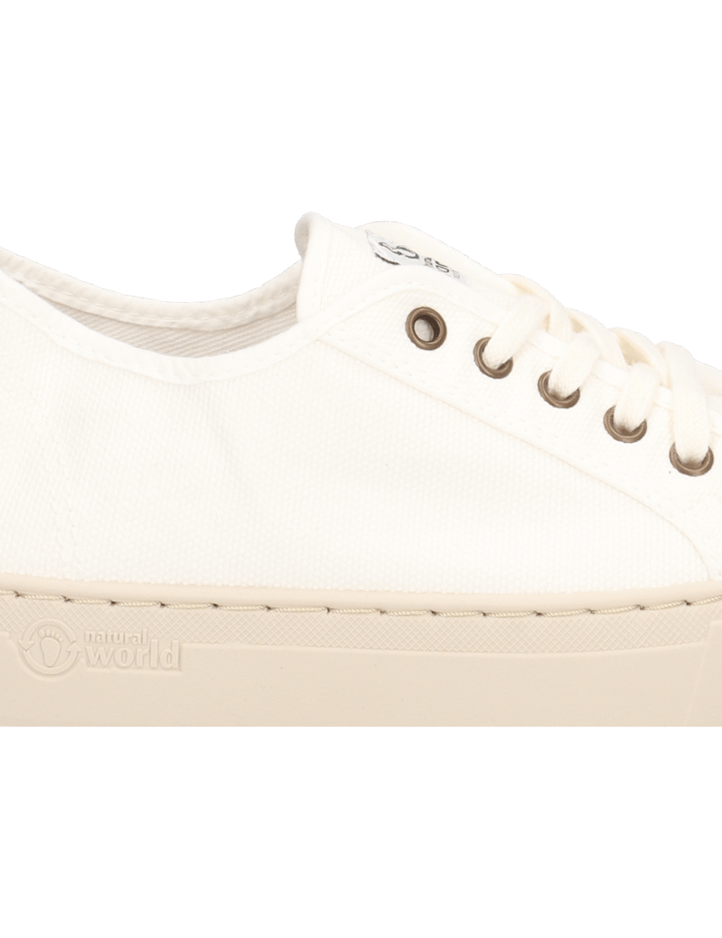 Natural-World-Baumwolle-Sneaker-weiss