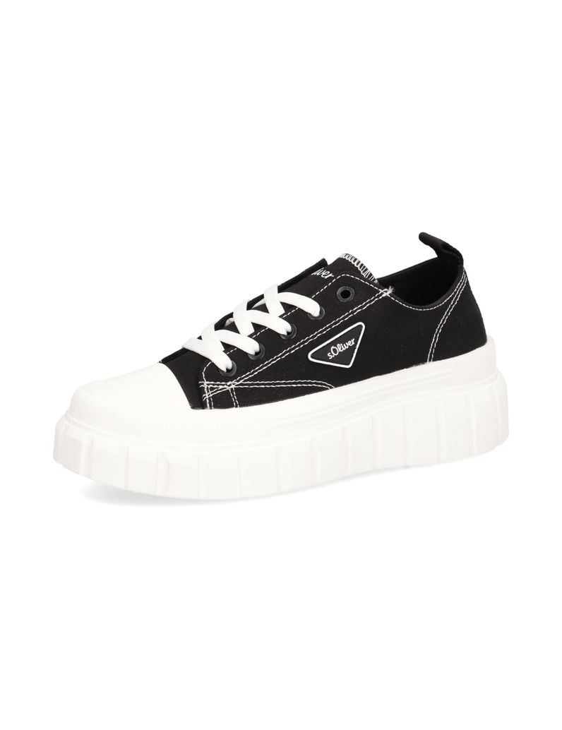 S.Oliver-Textil-Sneaker-schwarz