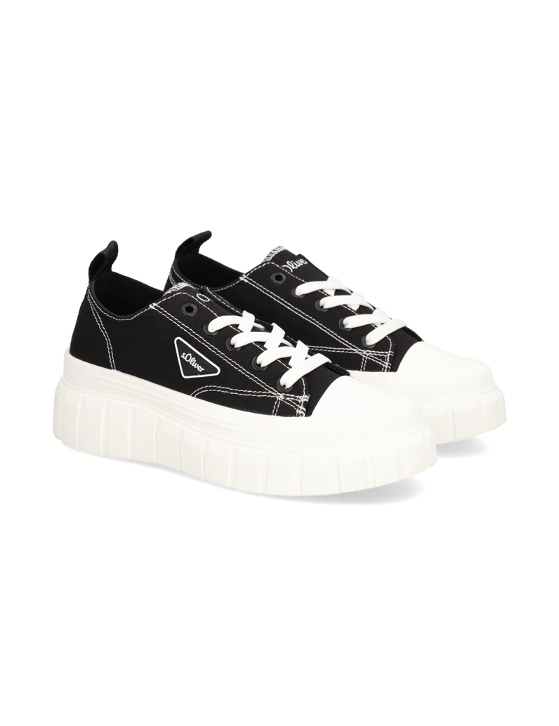 S.Oliver-Textil-Sneaker-schwarz