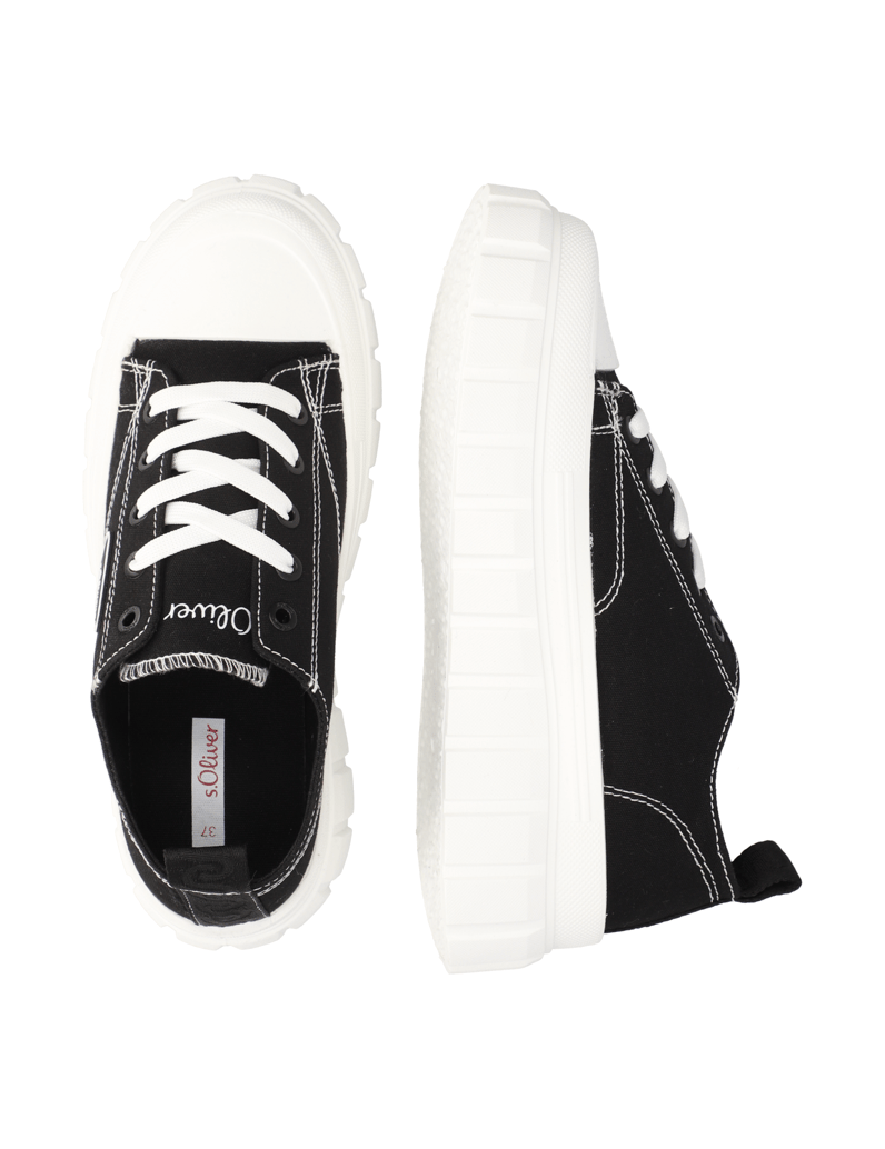 S.Oliver-Textil-Sneaker-schwarz